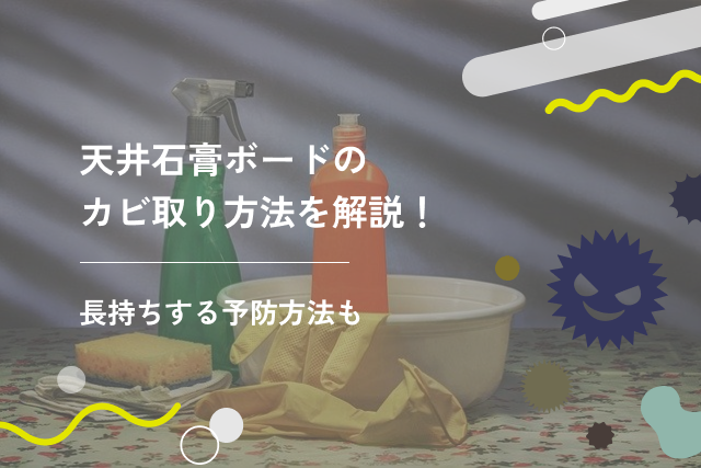 天井石膏ボードのカビ取り方法を解説！長持ちする予防方法も